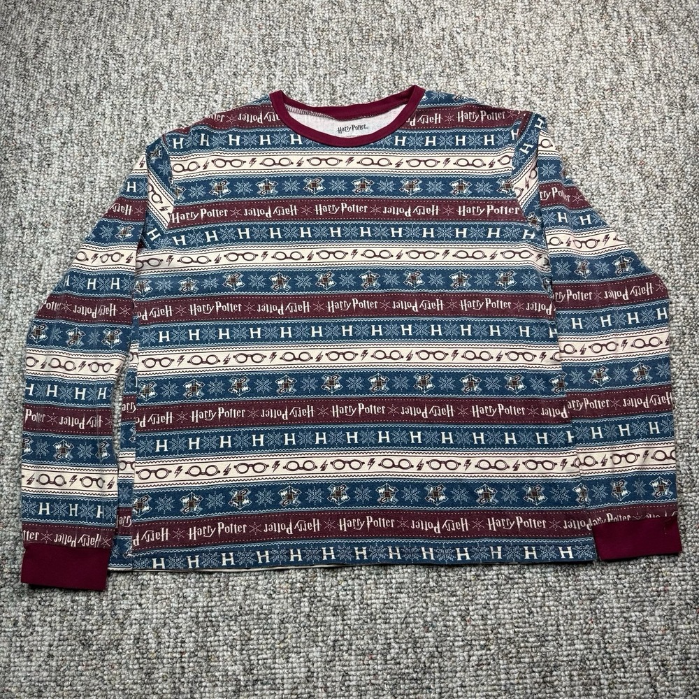 Harry Potter Shirt Men Large Long Sleeve Christmas Sleep